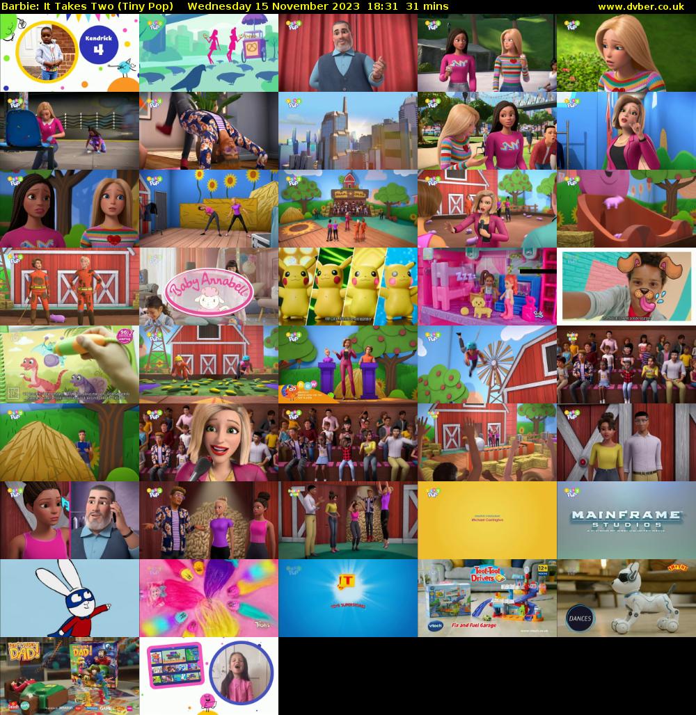 Barbie: It Takes Two (Tiny Pop) Wednesday 15 November 2023 18:31 - 19:02