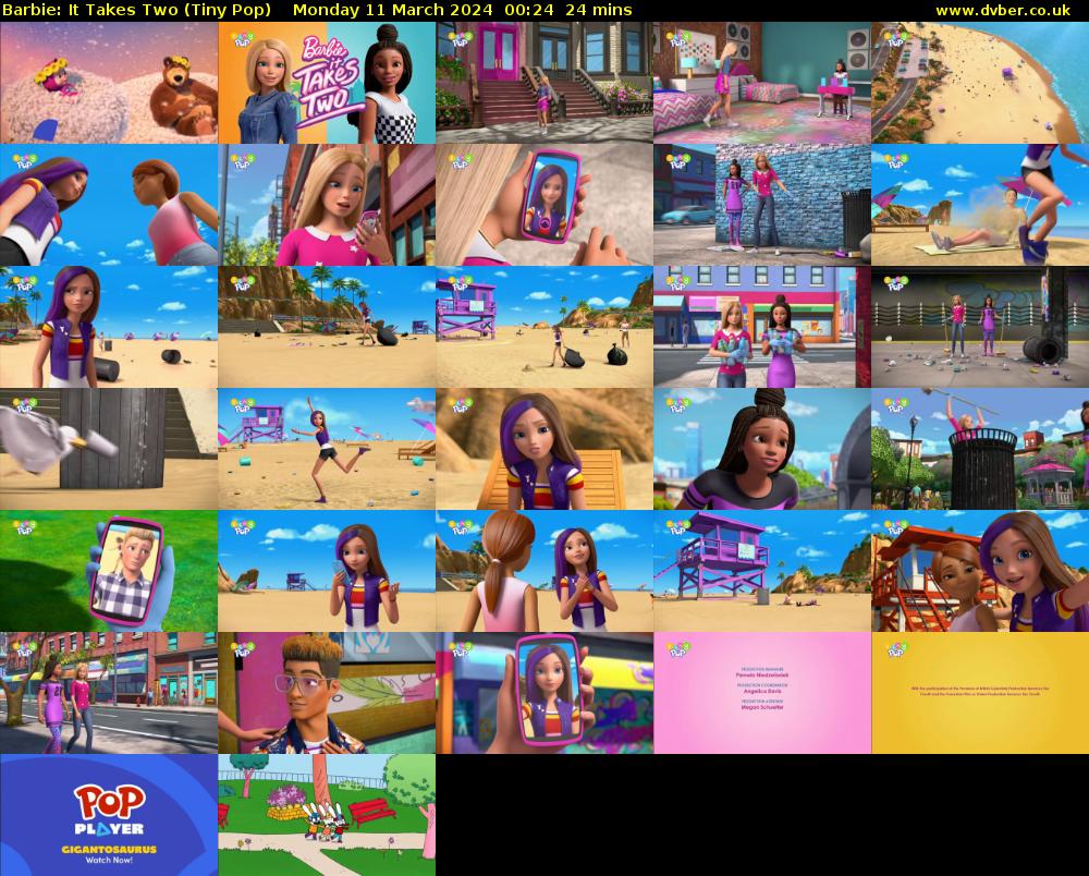 Barbie: It Takes Two (Tiny Pop) Monday 11 March 2024 00:24 - 00:48