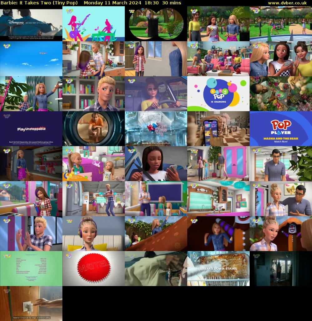 Barbie: It Takes Two (Tiny Pop) Monday 11 March 2024 18:30 - 19:00