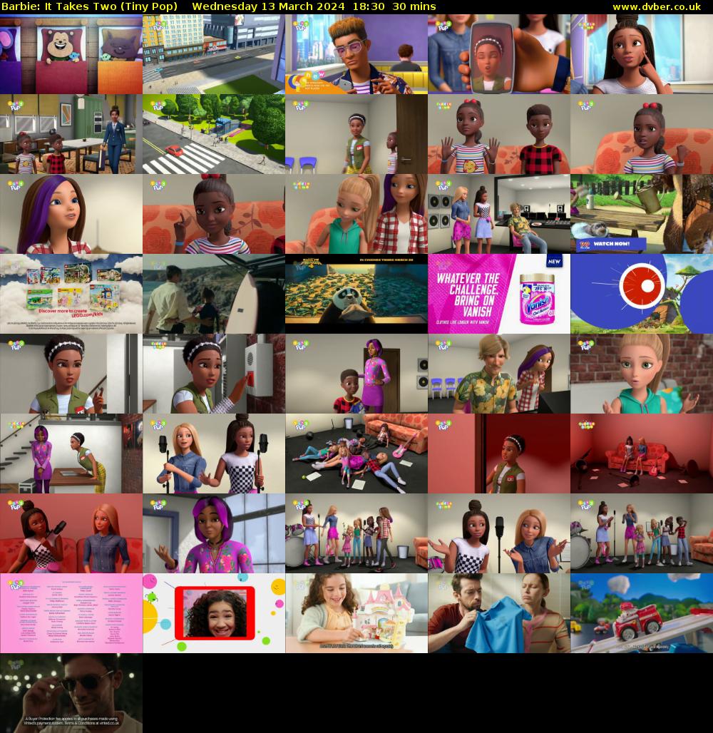 Barbie: It Takes Two (Tiny Pop) Wednesday 13 March 2024 18:30 - 19:00