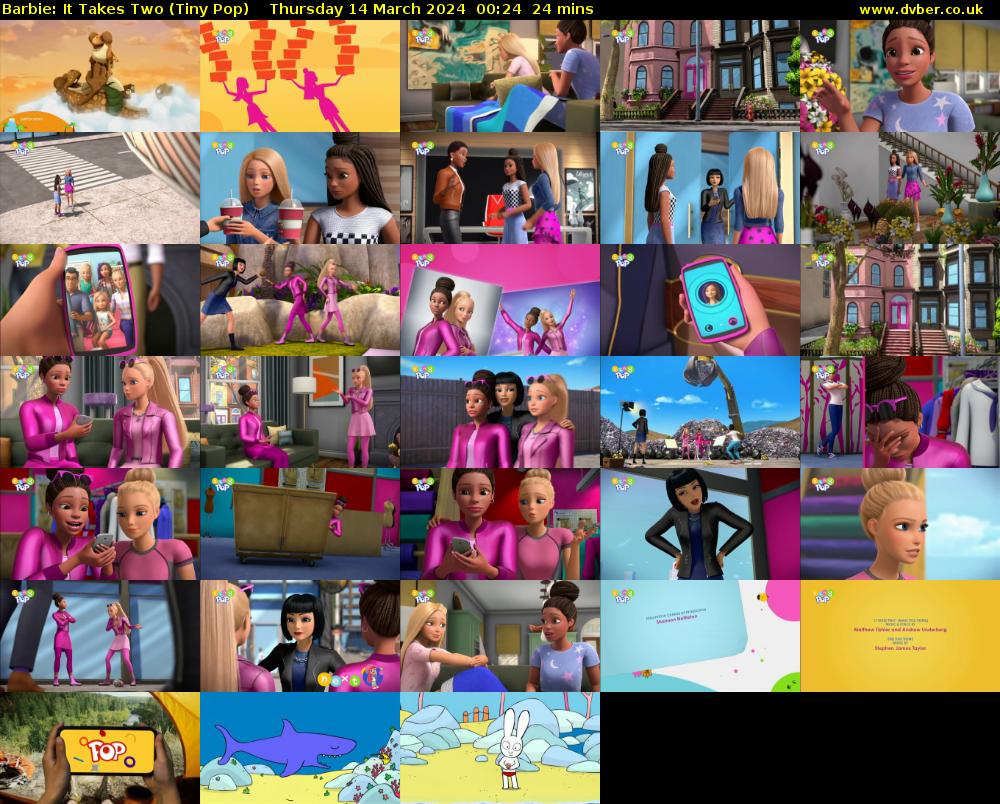 Barbie: It Takes Two (Tiny Pop) Thursday 14 March 2024 00:24 - 00:48