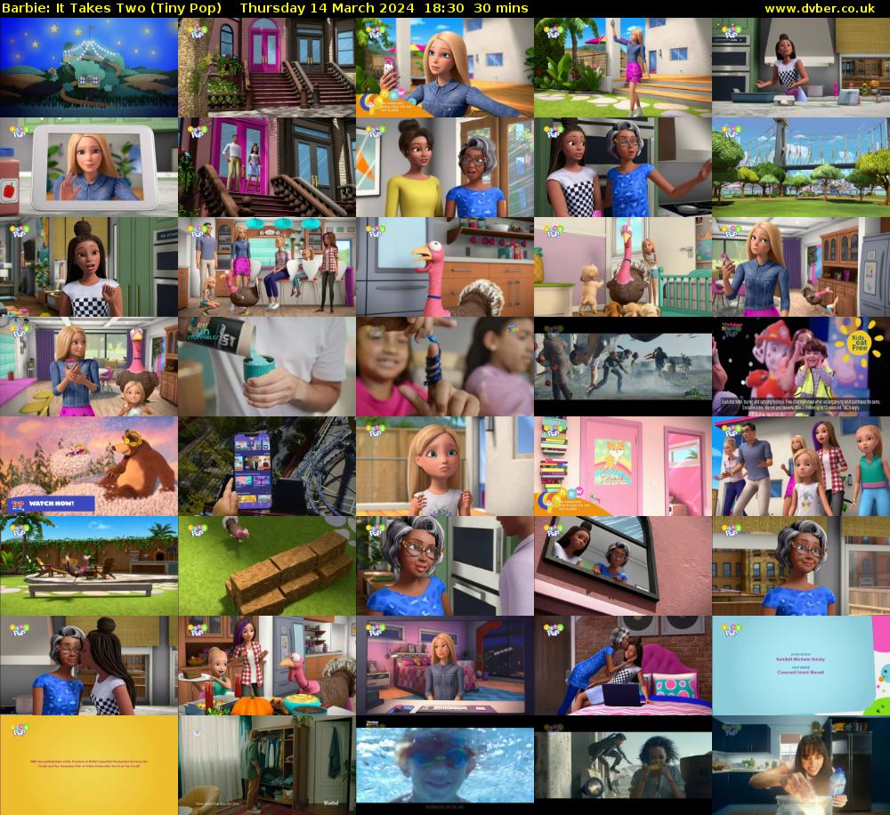 Barbie: It Takes Two (Tiny Pop) Thursday 14 March 2024 18:30 - 19:00