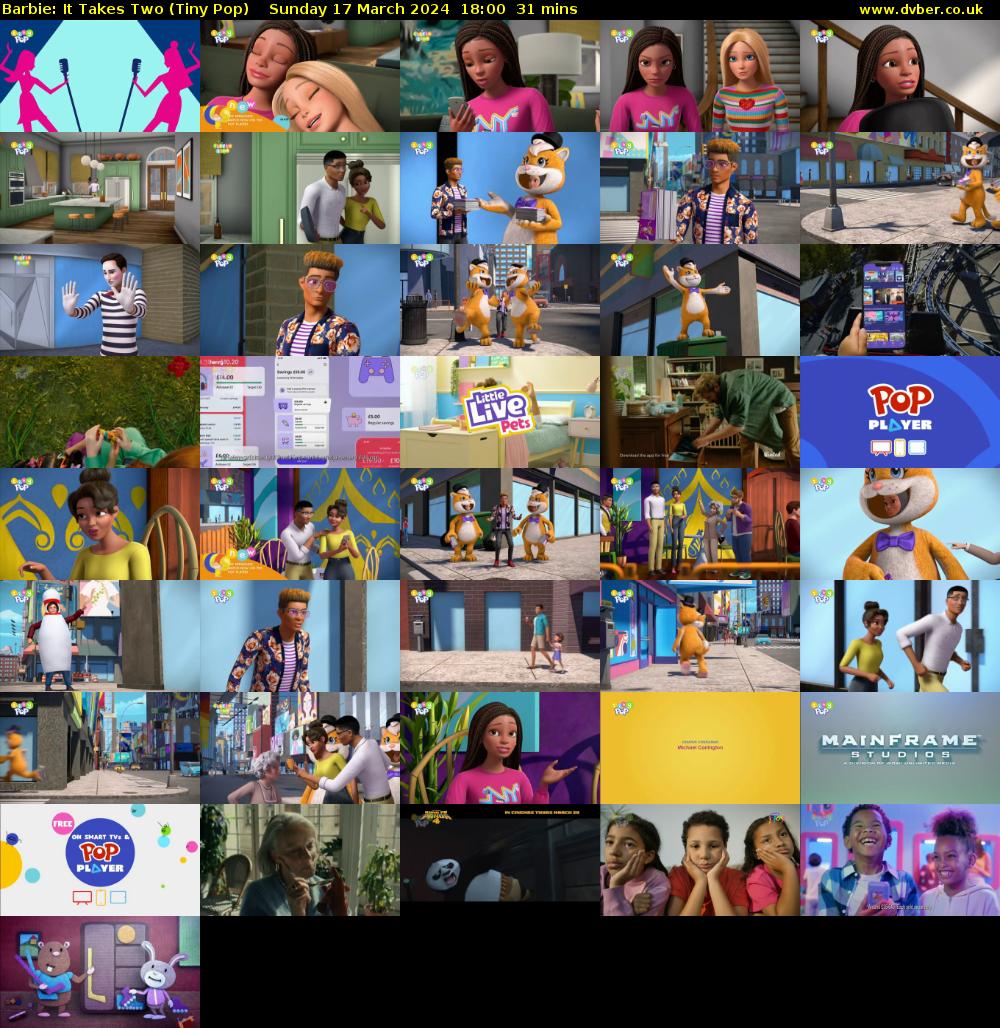 Barbie: It Takes Two (Tiny Pop) Sunday 17 March 2024 18:00 - 18:31