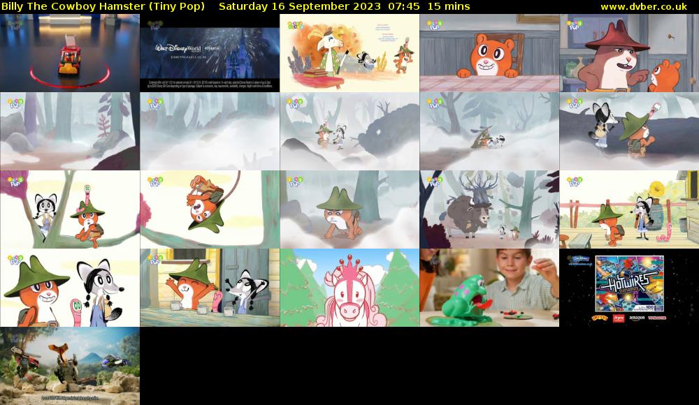 Billy The Cowboy Hamster (Tiny Pop) Saturday 16 September 2023 07:45 - 08:00