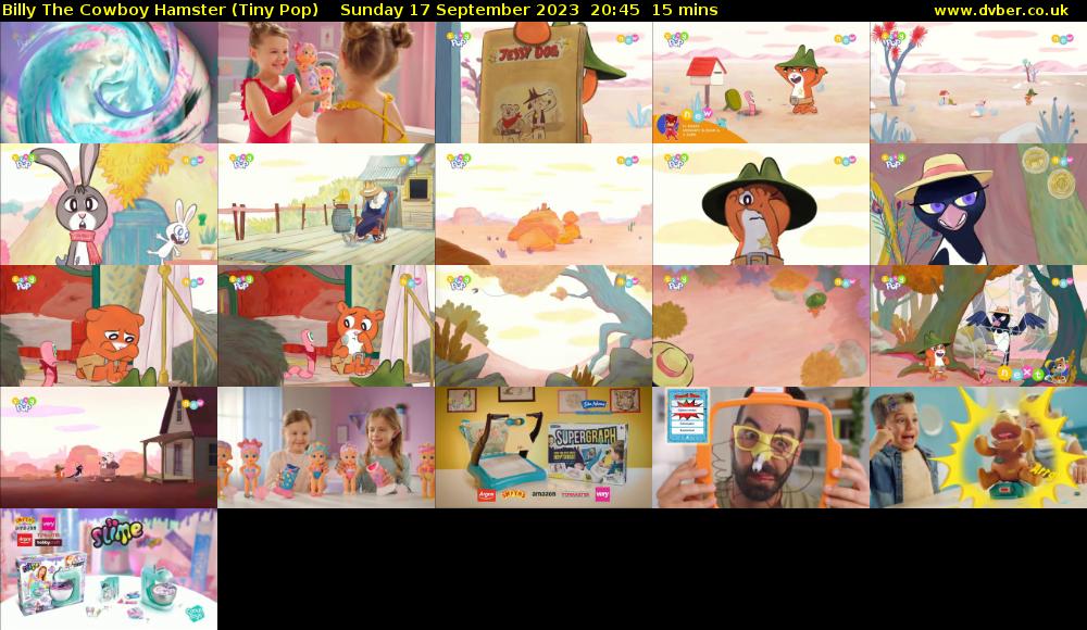 Billy The Cowboy Hamster (Tiny Pop) Sunday 17 September 2023 20:45 - 21:00