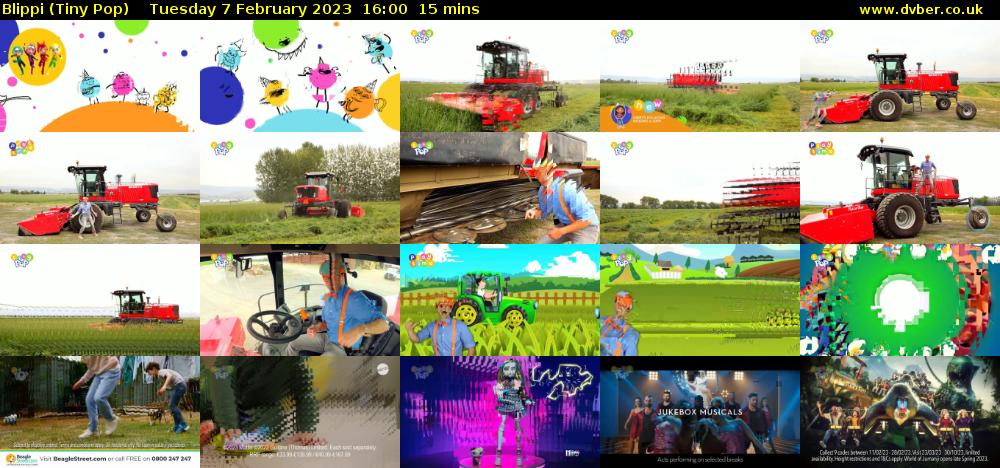 Blippi (Tiny Pop) Tuesday 7 February 2023 16:00 - 16:15
