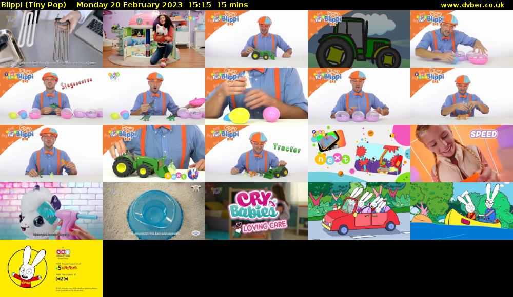 Blippi (Tiny Pop) Monday 20 February 2023 15:15 - 15:30