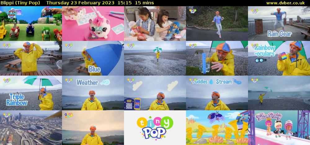 Blippi (Tiny Pop) Thursday 23 February 2023 15:15 - 15:30