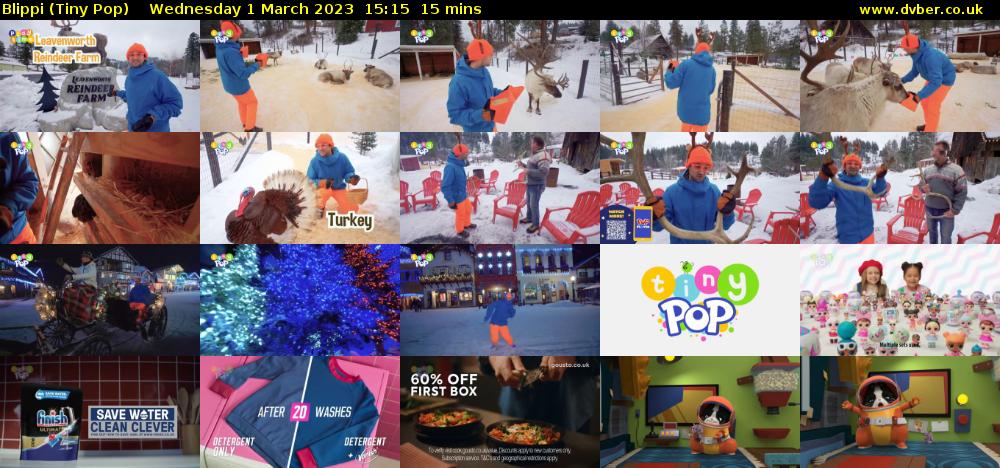 Blippi (Tiny Pop) Wednesday 1 March 2023 15:15 - 15:30