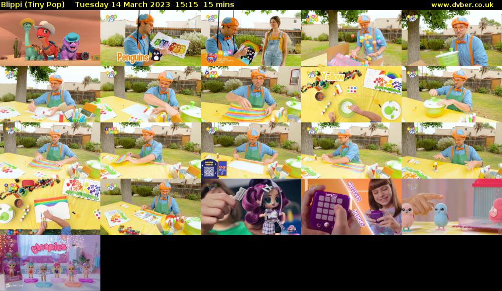Blippi (Tiny Pop) Tuesday 14 March 2023 15:15 - 15:30