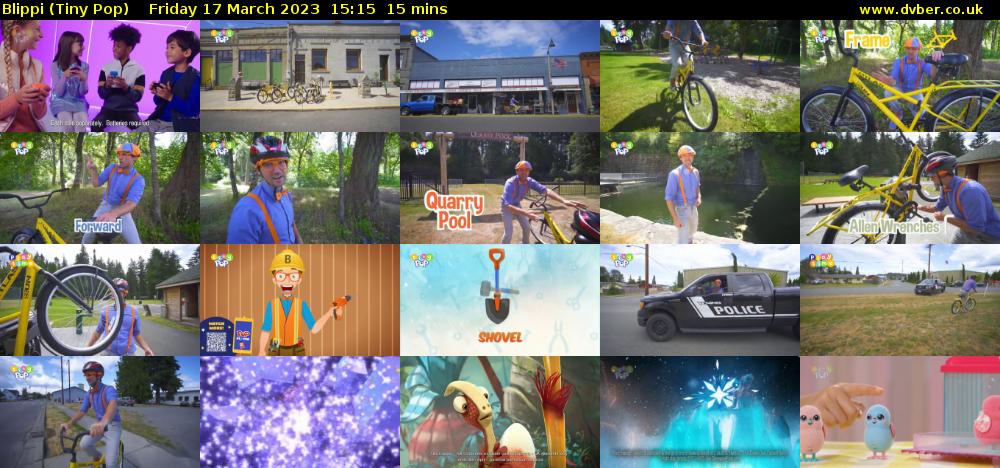 Blippi (Tiny Pop) Friday 17 March 2023 15:15 - 15:30