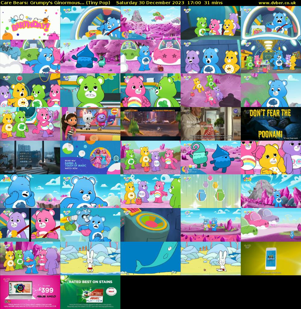 Care Bears: Grumpy's Ginormous... (Tiny Pop) Saturday 30 December 2023 17:00 - 17:31