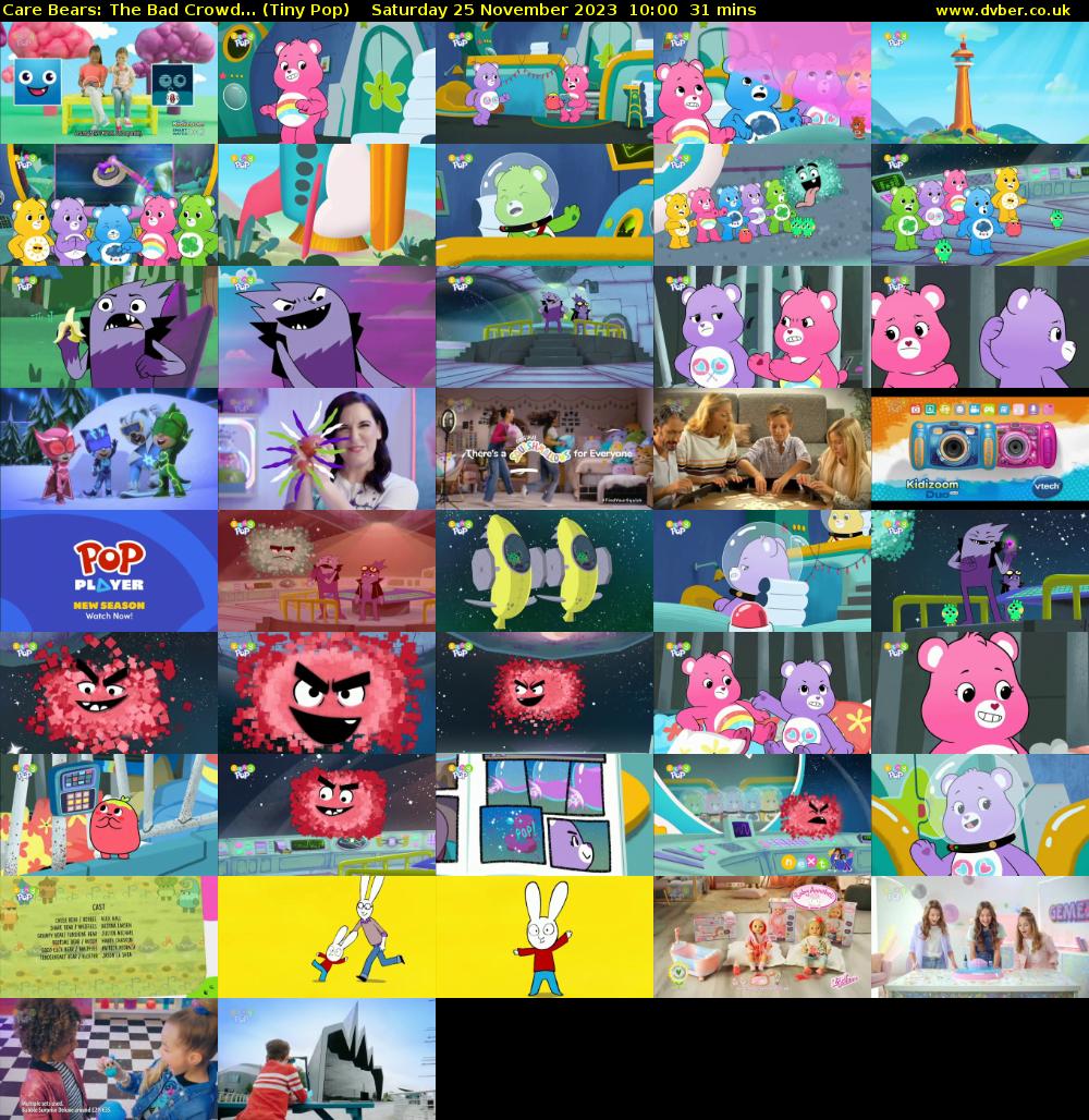 Care Bears: The Bad Crowd... (Tiny Pop) Saturday 25 November 2023 10:00 - 10:31