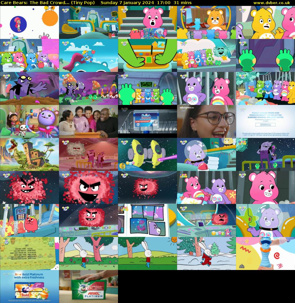 Care Bears: The Bad Crowd... (Tiny Pop) Sunday 7 January 2024 17:00 - 17:31
