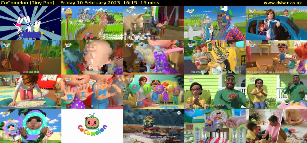 CoComelon (Tiny Pop) Friday 10 February 2023 16:15 - 16:30