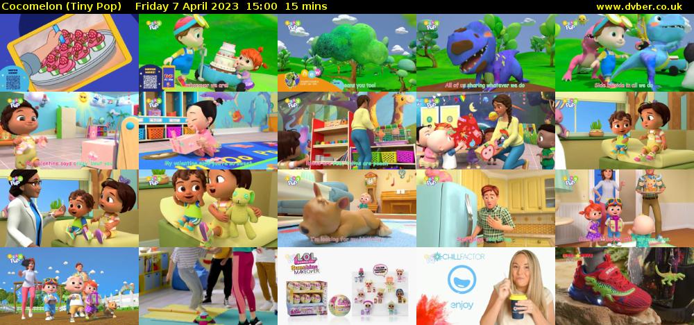 CoComelon (Tiny Pop) Friday 7 April 2023 15:00 - 15:15