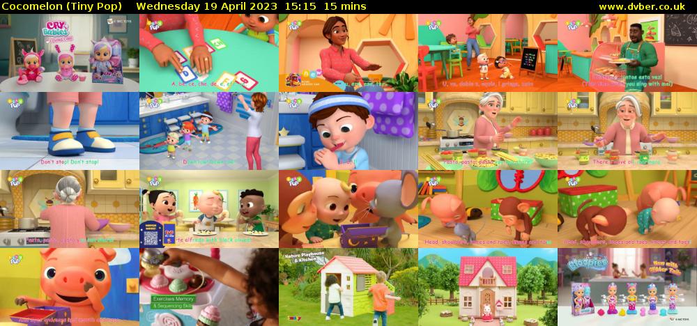 CoComelon (Tiny Pop) Wednesday 19 April 2023 15:15 - 15:30