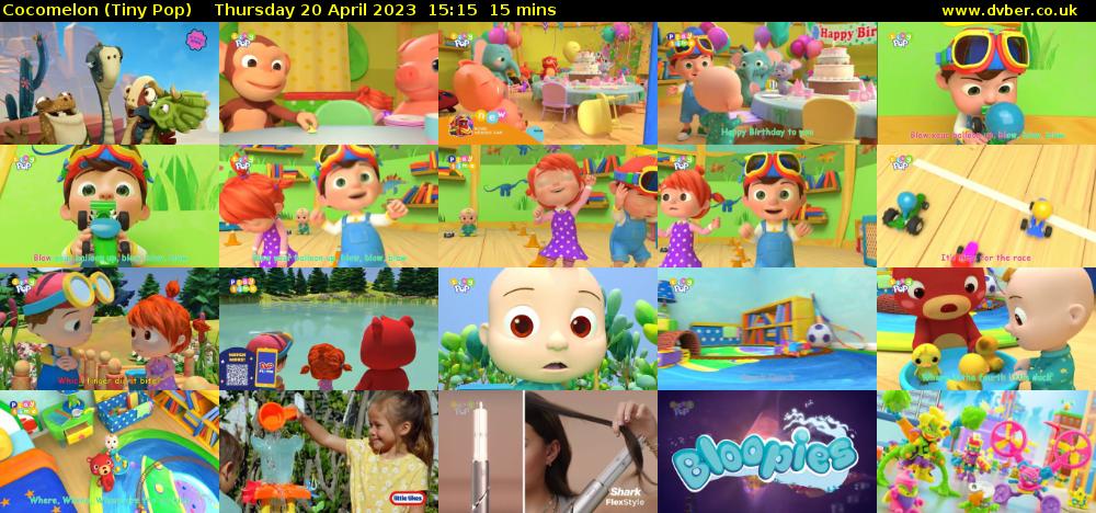 CoComelon (Tiny Pop) Thursday 20 April 2023 15:15 - 15:30