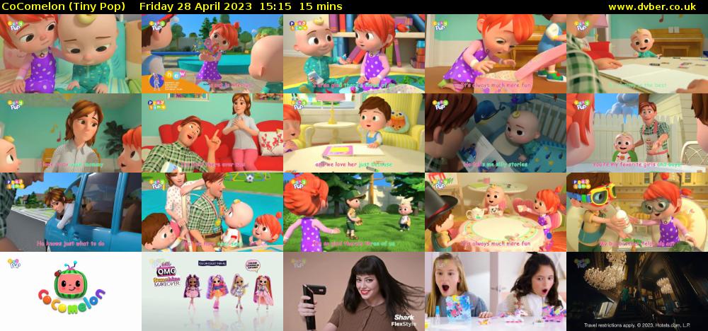 CoComelon (Tiny Pop) Friday 28 April 2023 15:15 - 15:30