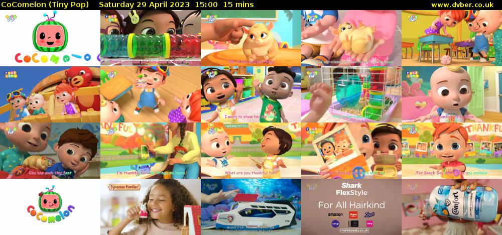 CoComelon (Tiny Pop) Saturday 29 April 2023 15:00 - 15:15