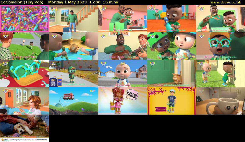 CoComelon (Tiny Pop) Monday 1 May 2023 15:00 - 15:15