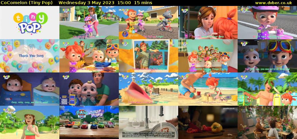 CoComelon (Tiny Pop) Wednesday 3 May 2023 15:00 - 15:15