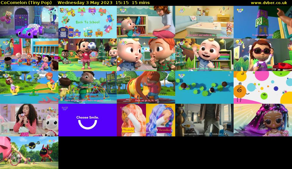 CoComelon (Tiny Pop) Wednesday 3 May 2023 15:15 - 15:30