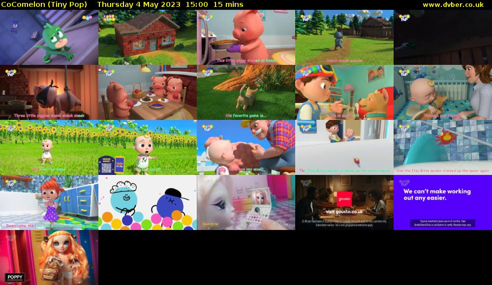CoComelon (Tiny Pop) Thursday 4 May 2023 15:00 - 15:15