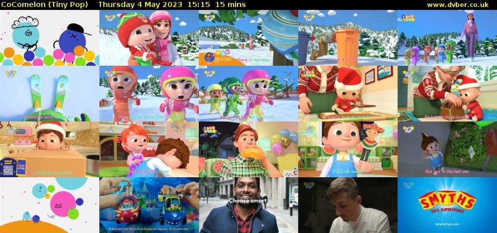 CoComelon (Tiny Pop) Thursday 4 May 2023 15:15 - 15:30