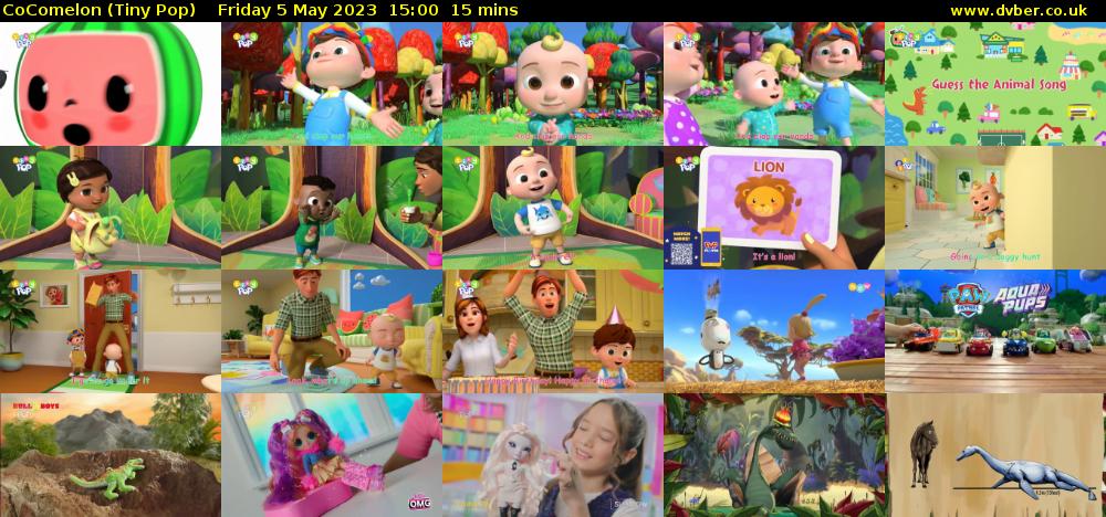 CoComelon (Tiny Pop) Friday 5 May 2023 15:00 - 15:15