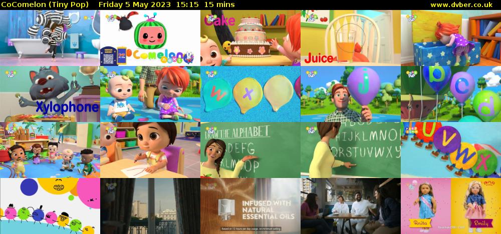 CoComelon (Tiny Pop) Friday 5 May 2023 15:15 - 15:30
