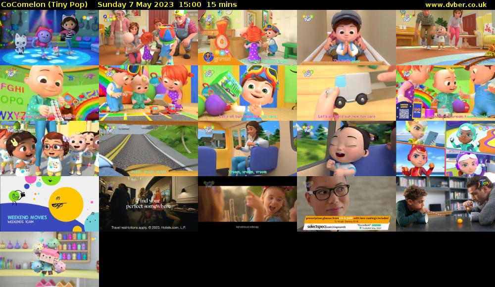 CoComelon (Tiny Pop) Sunday 7 May 2023 15:00 - 15:15