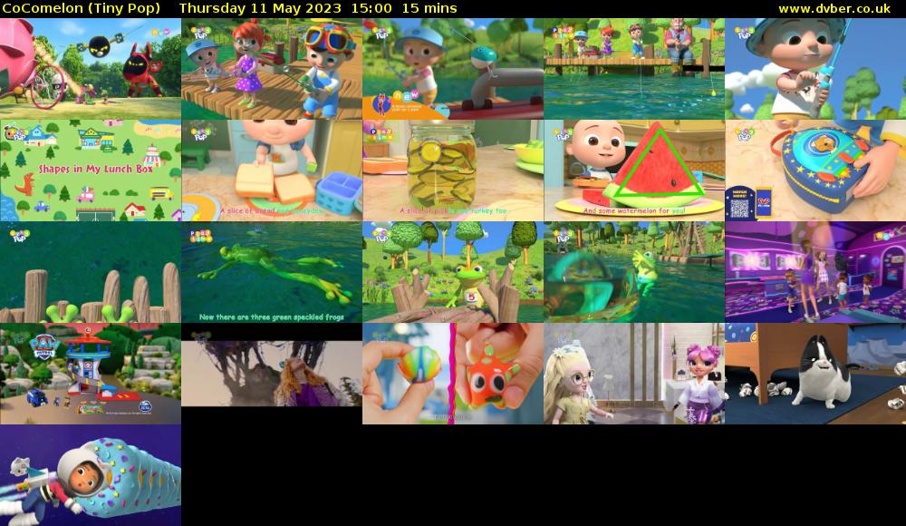 CoComelon (Tiny Pop) Thursday 11 May 2023 15:00 - 15:15