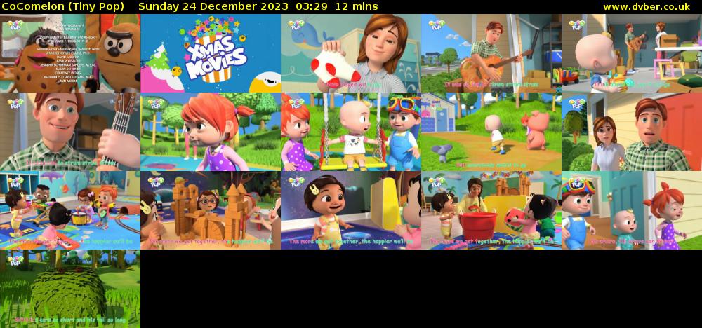 CoComelon (Tiny Pop) Sunday 24 December 2023 03:29 - 03:41