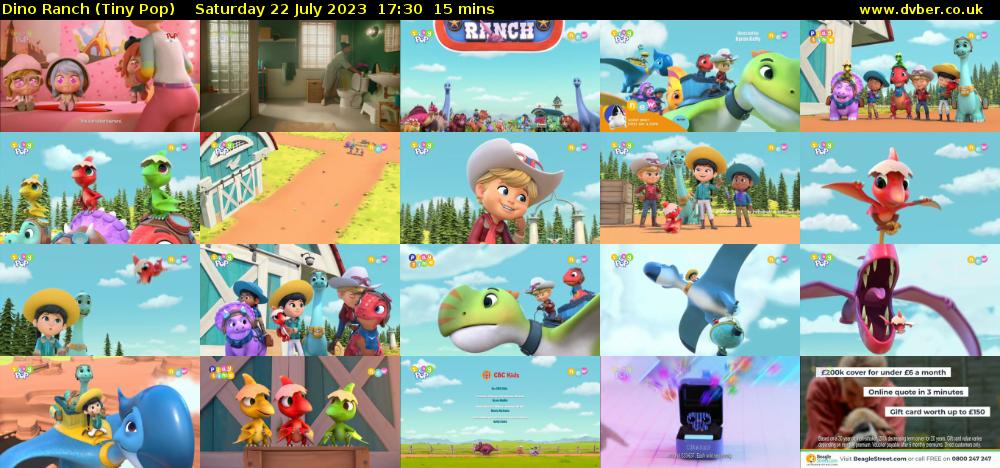Dino Ranch (Tiny Pop) Saturday 22 July 2023 17:30 - 17:45
