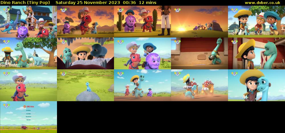 Dino Ranch (Tiny Pop) Saturday 25 November 2023 00:36 - 00:48