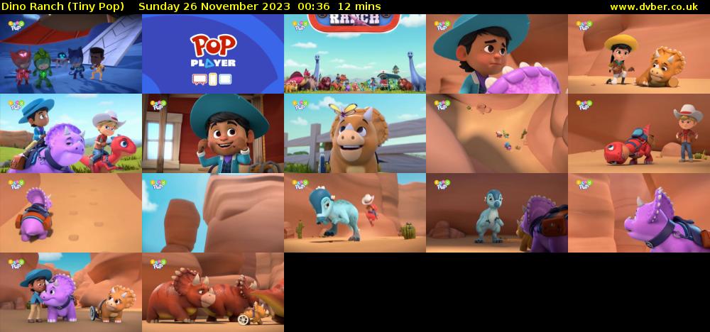 Dino Ranch (Tiny Pop) Sunday 26 November 2023 00:36 - 00:48