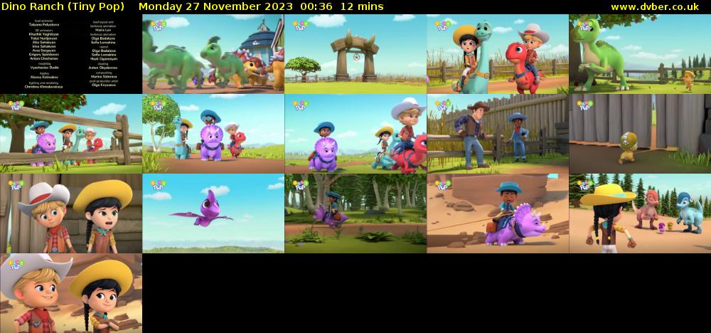 Dino Ranch (Tiny Pop) Monday 27 November 2023 00:36 - 00:48