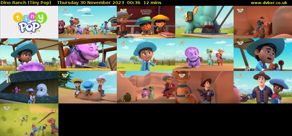 Dino Ranch (Tiny Pop) Thursday 30 November 2023 00:36 - 00:48