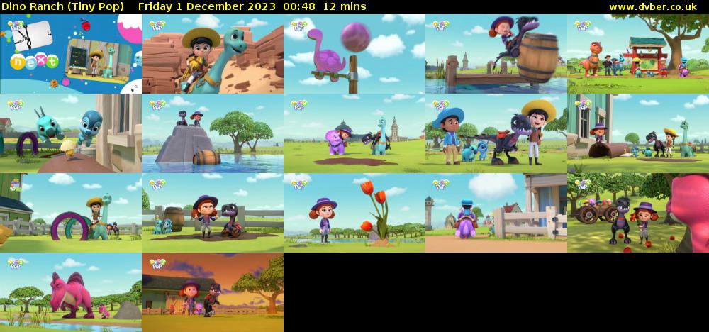 Dino Ranch (Tiny Pop) Friday 1 December 2023 00:48 - 01:00