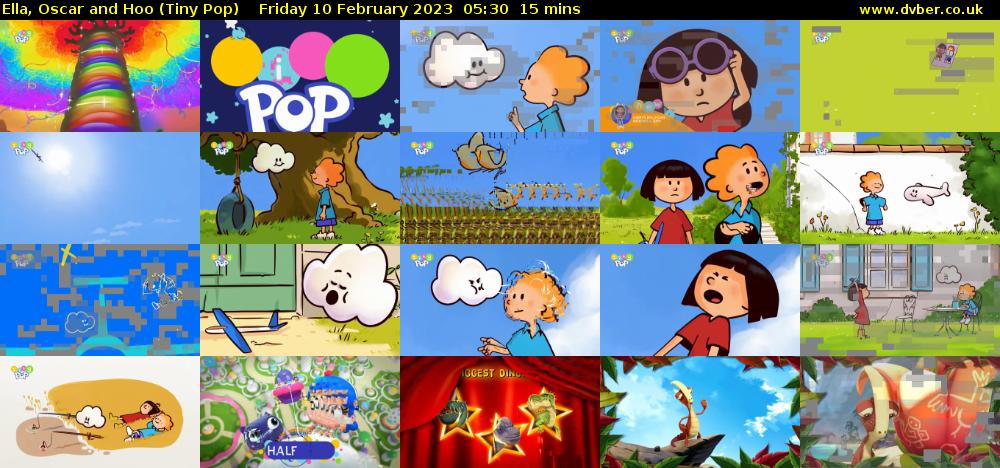Ella, Oscar and Hoo (Tiny Pop) Friday 10 February 2023 05:30 - 05:45