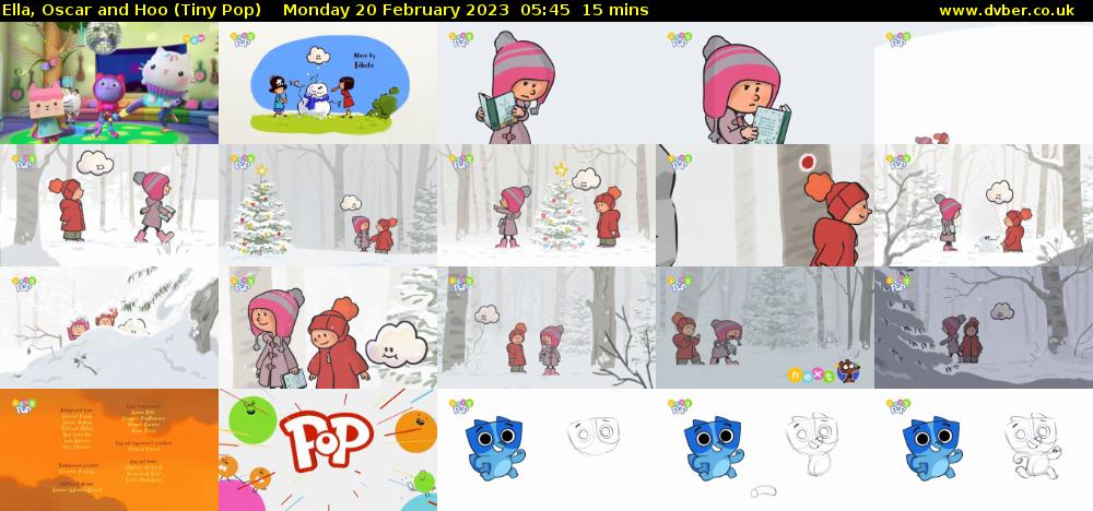 Ella, Oscar and Hoo (Tiny Pop) Monday 20 February 2023 05:45 - 06:00