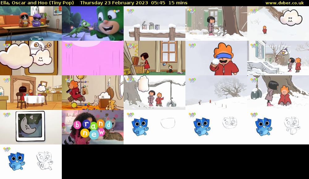 Ella, Oscar and Hoo (Tiny Pop) Thursday 23 February 2023 05:45 - 06:00