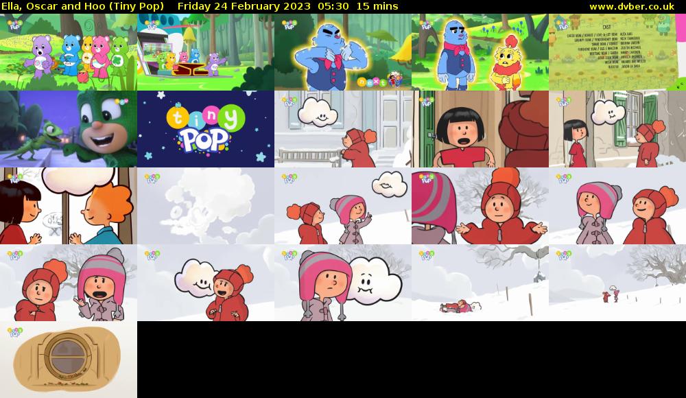 Ella, Oscar and Hoo (Tiny Pop) Friday 24 February 2023 05:30 - 05:45