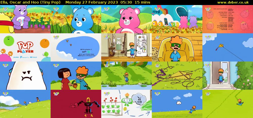 Ella, Oscar and Hoo (Tiny Pop) Monday 27 February 2023 05:30 - 05:45