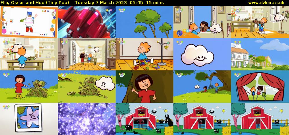 Ella, Oscar and Hoo (Tiny Pop) Tuesday 7 March 2023 05:45 - 06:00
