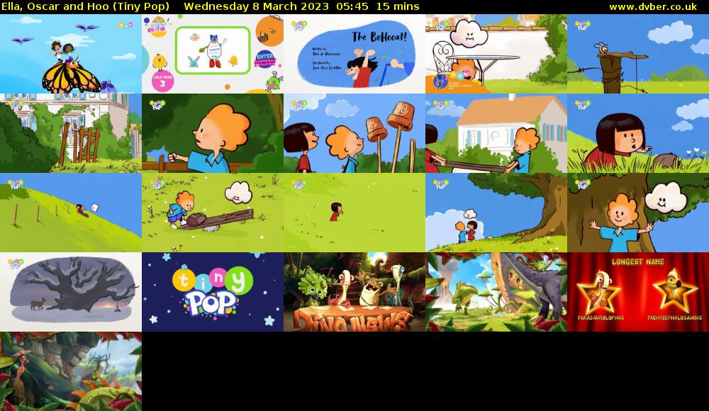 Ella, Oscar and Hoo (Tiny Pop) Wednesday 8 March 2023 05:45 - 06:00