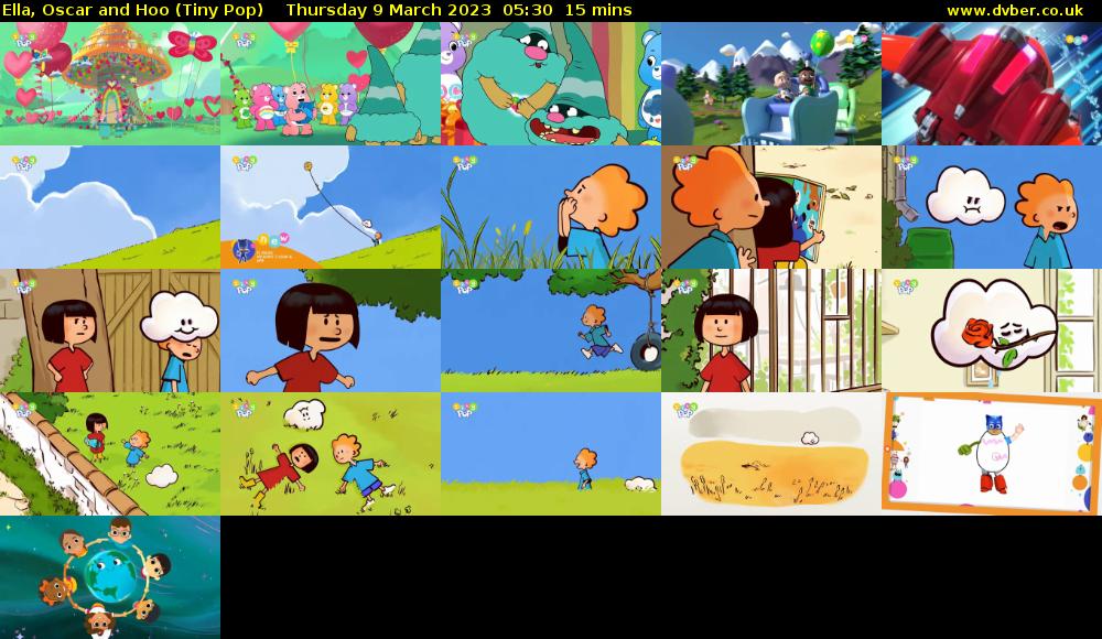 Ella, Oscar and Hoo (Tiny Pop) Thursday 9 March 2023 05:30 - 05:45