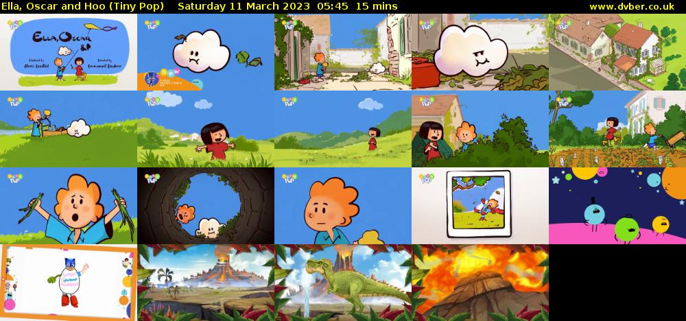 Ella, Oscar and Hoo (Tiny Pop) Saturday 11 March 2023 05:45 - 06:00