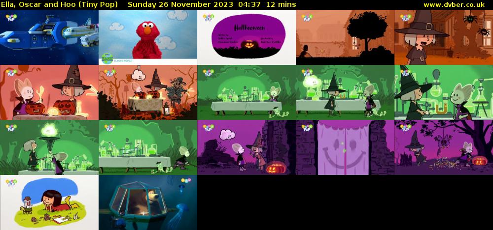 Ella, Oscar and Hoo (Tiny Pop) Sunday 26 November 2023 04:37 - 04:49